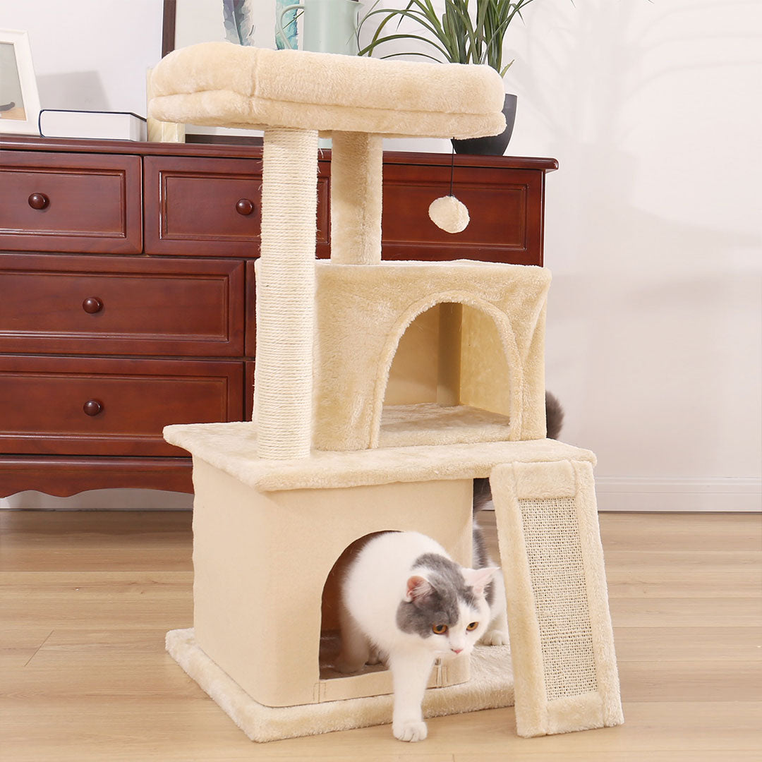 Chat accroche barriere marron de Esschert design - deco maison et j